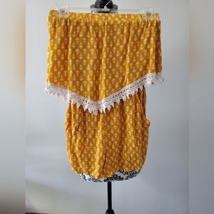 Shorts romper with pockets